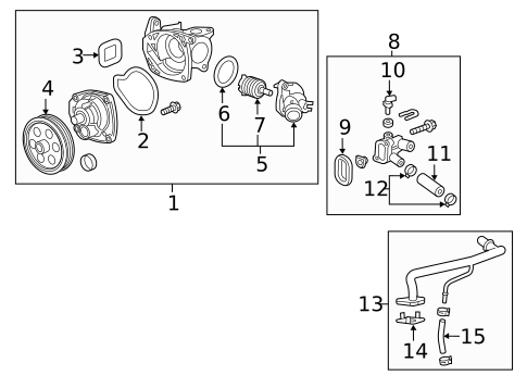 Water Pump & Related Components for 2018 GMC Terrain #0