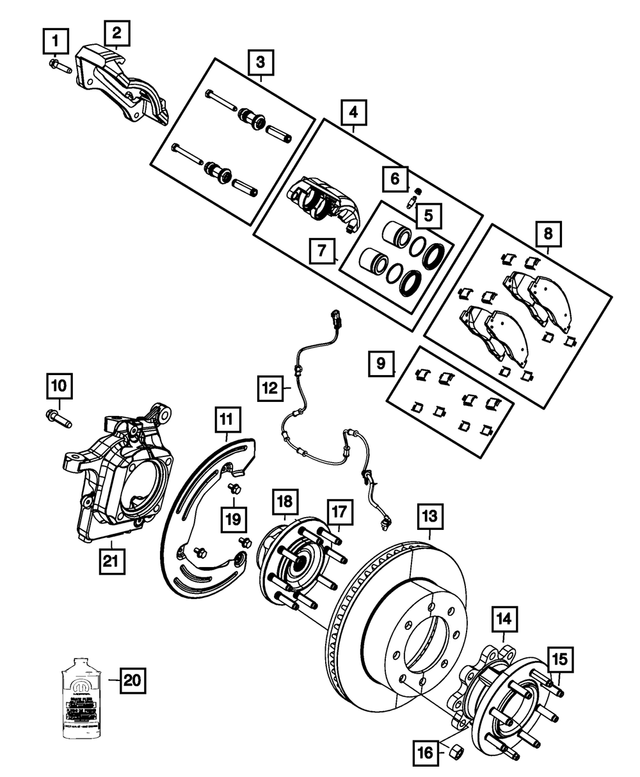 R8453093AB - Brakes: Disc Brake Caliper Assembly, Remanufactured, Left for Mopar Image