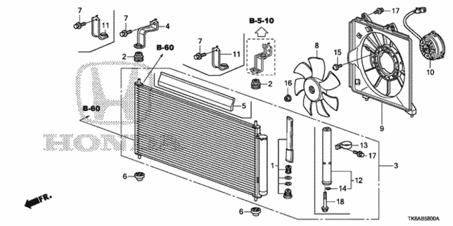 A/C Condenser for 2013 Honda Fit #0