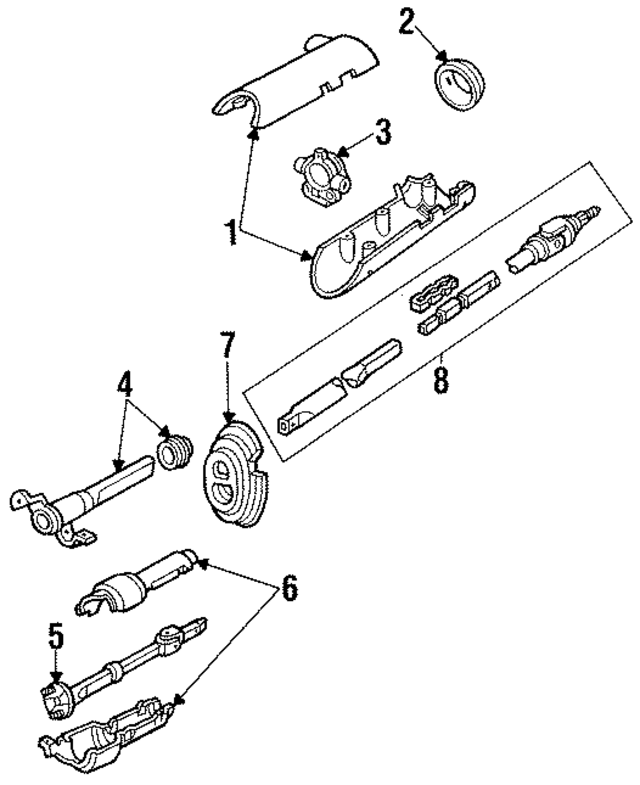 E4VY3530A - Steering: Shroud for Lincoln: Continental, Town Car Image