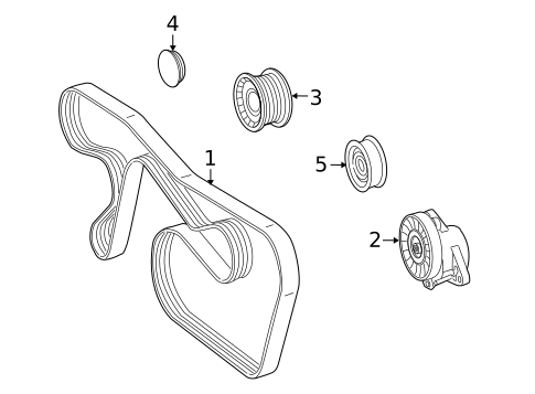 BELTS & PULLEYS for 2010 Mercedes-Benz CL550 #0