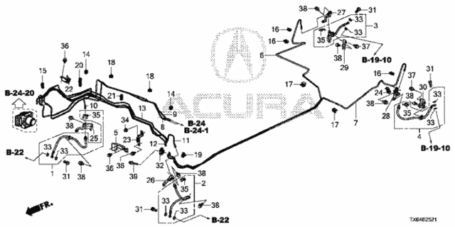 Brake Lines (2) for 2014 Acura ILX #0