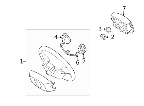 Steering Wheel & Trim for 2009 Kia Borrego #0