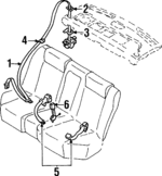888426P073 - Electrical: Buckle for INFINITI: Q45 Image