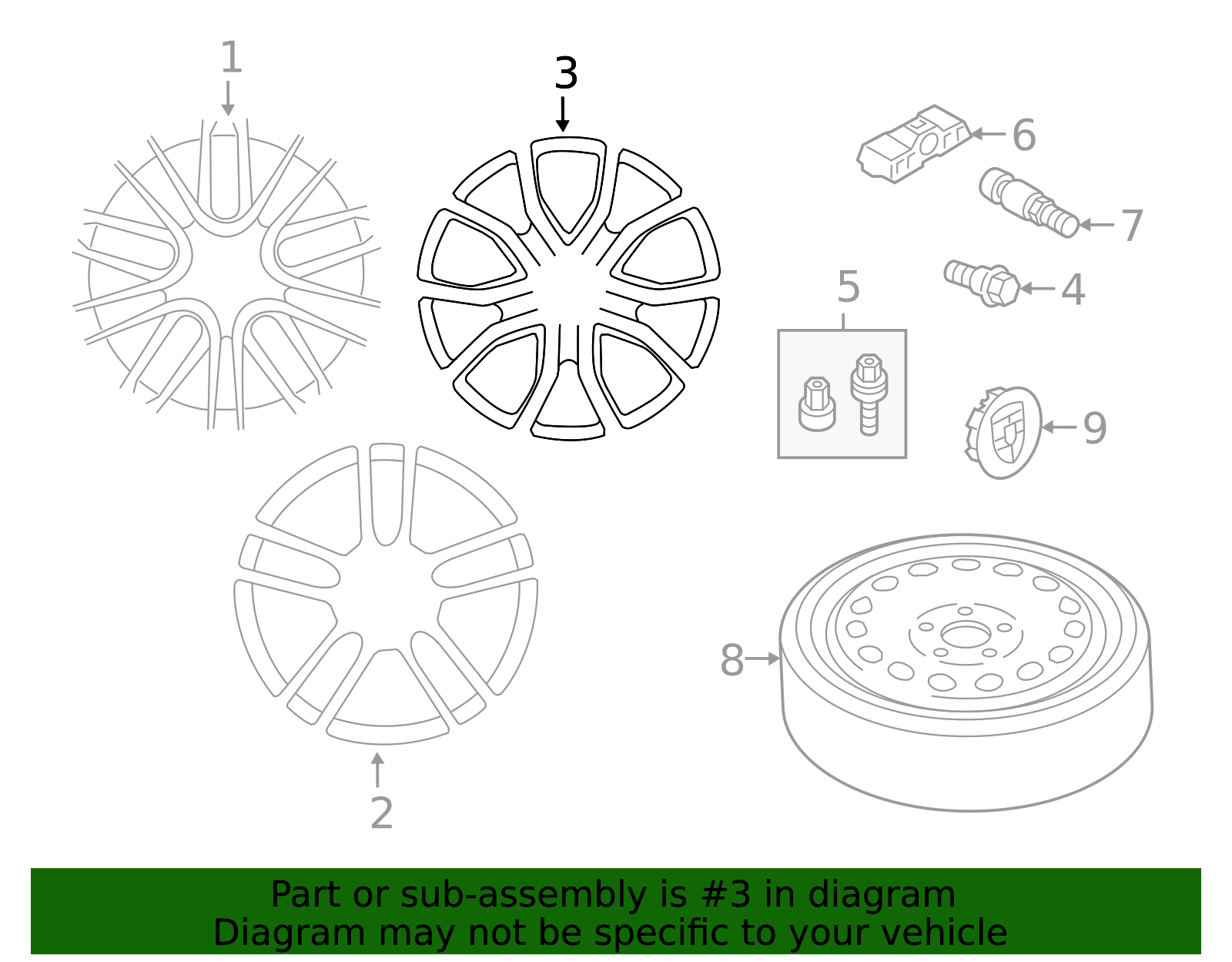 Wheel, Alloy - Porsche (9Y0-601-025-DC-C9X)