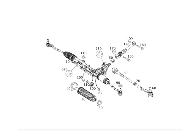 2074603400 - Steering: Steering Gear for Mercedes-Benz: C250, C300, C350, C63 AMG Image image