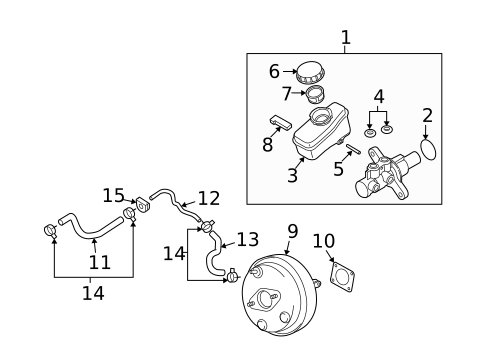 Master Cylinder - Components On Dash Panel for 2013 Nissan 370Z #0