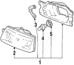 784004680 - Electrical: Headlamp Assembly for Subaru: Justy Image