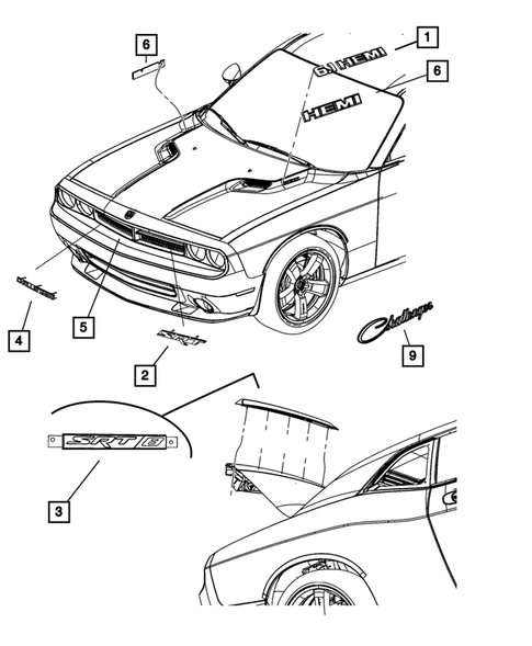 Nameplates for 2009 Dodge Challenger #0