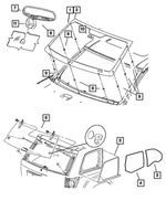 68084822AD - Glass: Rear Door Glass, Right for Mopar Image
