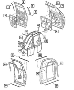 55276895AD - Doors and Related Parts: Rear Door Seal for Mopar Image