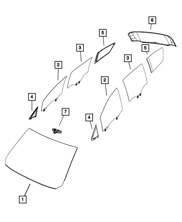 68361946AF - Glass: Windshield for Mopar Image image