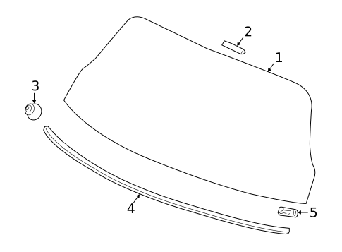 Glass - Lift Gate for 2018 Honda Odyssey #0