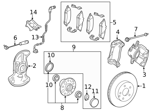 Front Brakes for 2016 Mercedes-Benz SLK55 AMG #0