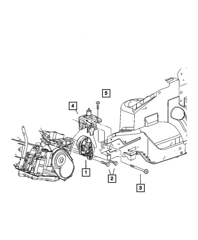 6101755 - Engine Mounting: Hex Head Screw And Washer for Mopar Image