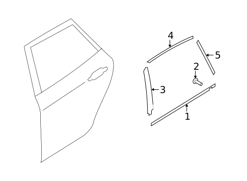 Exterior Trim - Rear Door for 2008 Subaru Impreza #0