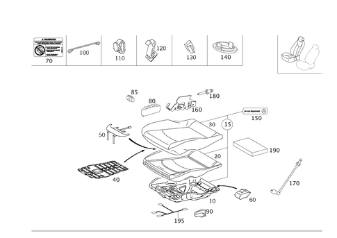 Right Seat for 2002 Mercedes-Benz CLK 55 AMG&reg; #0