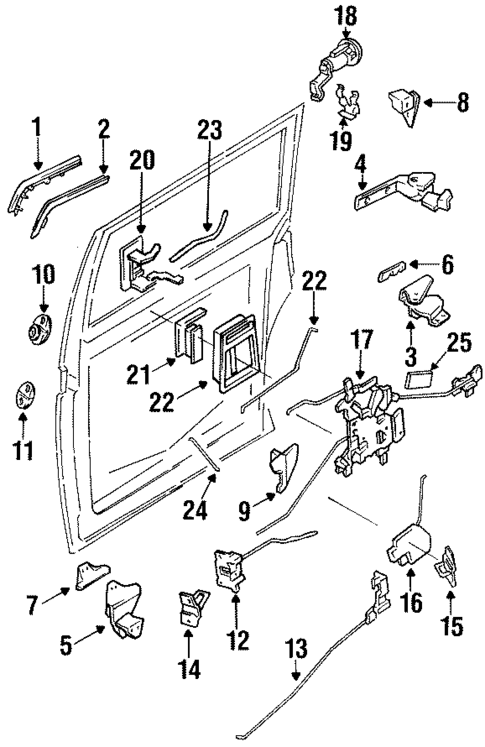 Lock & Hardware for 1993 Nissan Quest #1