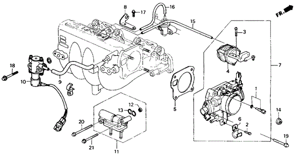 Throttle Body (2) for 1991 Honda Civic #0