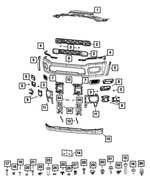 68384296AA - Frame, Bumper and Fascia: Lower Grille for Mopar Image
