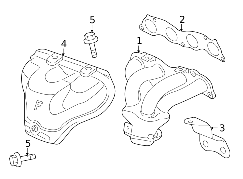 Exhaust Manifold for 2009 Honda CR-V #0
