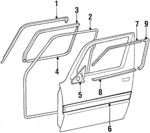 MB177393 - Body: Weatherstrip for Dodge: Conquest Image