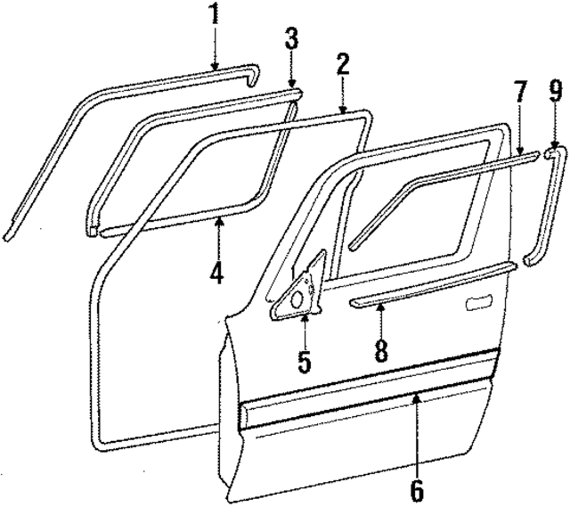 MB177393 - Body: Weatherstrip for Mopar Image