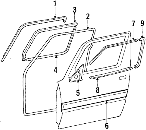 Exterior Trim - Door for 1984 Dodge Conquest #0