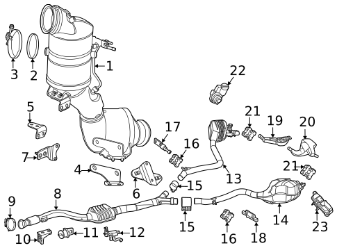 Exhaust & Tail Pipes for 2025 Mercedes-Benz GLC 43 AMG&reg; #0