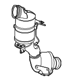 2544906501 - Exhaust: Catalytic Converter for Mercedes-Benz Image