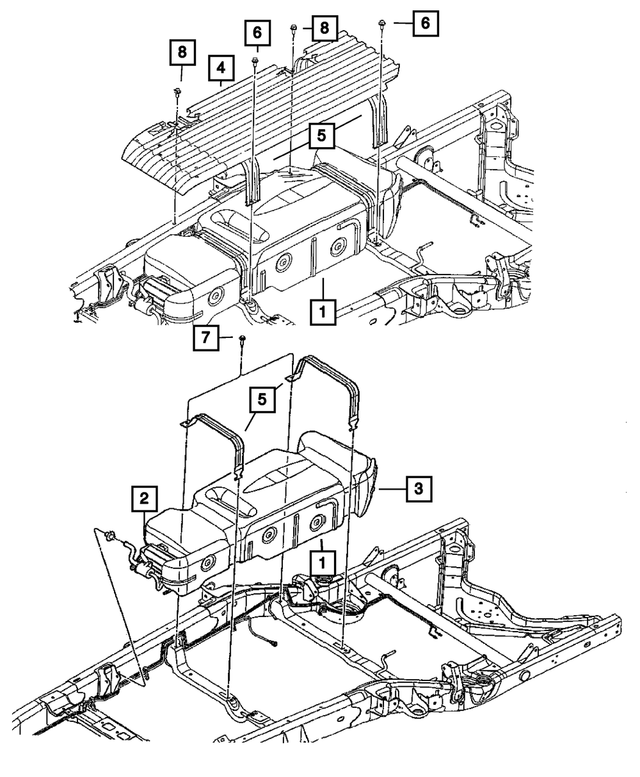 52113396AB - Fuel: Fuel Tank Heat Shield for Mopar Image image
