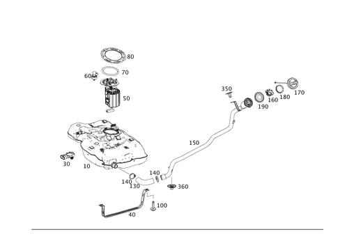 Fuel Tank with Detachable Parts for 2019 Mercedes-Benz GLA250 #0