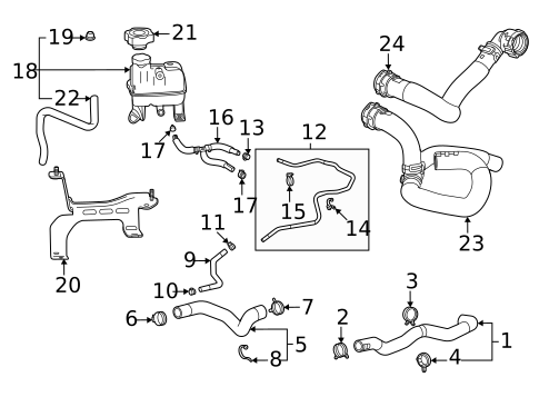 Radiator Hoses for 2025 Cadillac CT5 #1