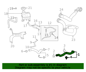 2020-2026 Cadillac Radiator Inlet Hose 84805594 GM | GMPartsDirect.com
