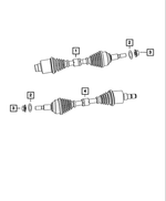 R5273558AG - Differential and Drive Line: Front Drive Shaft, Right, Remanufactured for Mopar Image