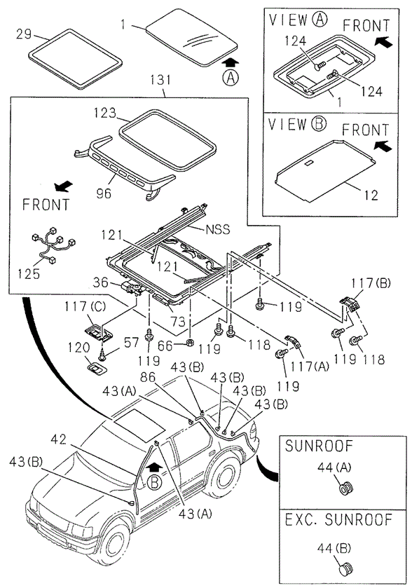 Sunroof for 2002 Honda Passport #0