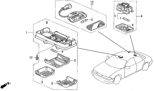 Interior Light for 1994 Acura Vigor #0