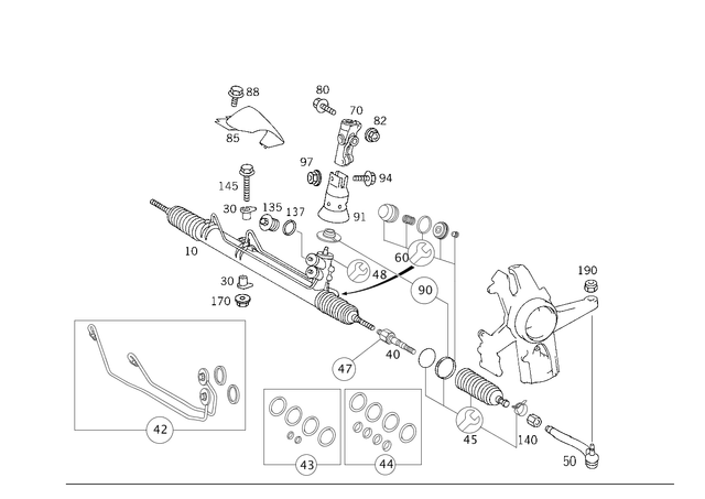 163460092580 - Steering: Transmission for Mercedes-Benz: ML55 AMG Image image