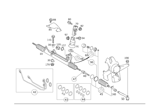 Steering Gear for 1998 Mercedes-Benz ML320 #0
