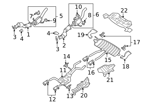 Exhaust Components for 2004 Volkswagen Touareg #0
