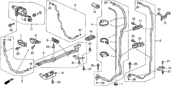 A/C Rear Pipes for 1998 Honda Odyssey #0