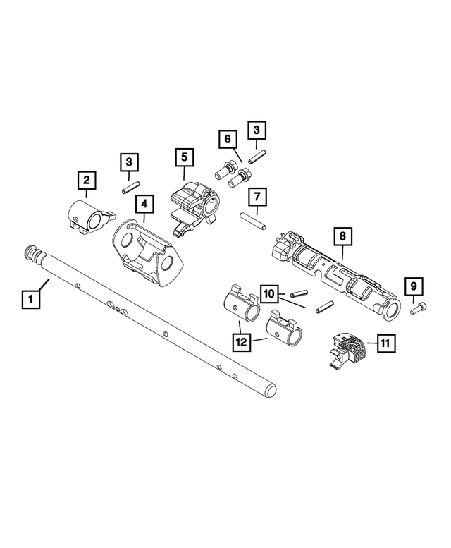 « 68332822AB –  : Arbre De Sélection De Rapport Levier pour Mopar Image »