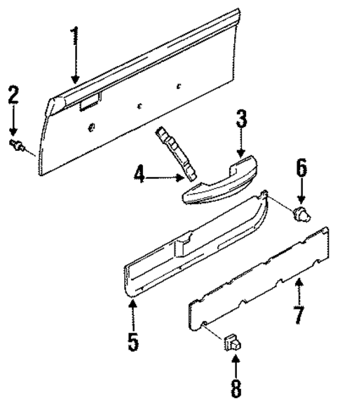 Door Trim Panel for 1993 Subaru Justy #2