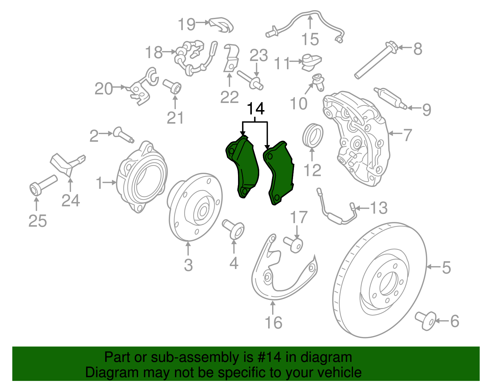 1 Set Of Brake Pads (95B-698-151-AM)
