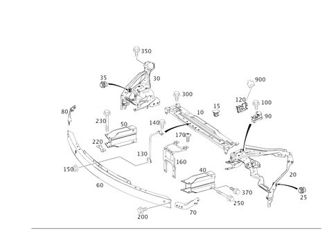 Front Reinforcement and Radiator Support for 2013 Mercedes-Benz C250 #0
