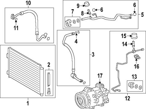 Condenser, Compressor & Lines for 2025 Lexus RX350 #0