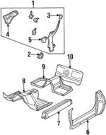 14058690 - Body: Hinge Pillar Gusset for GM Image