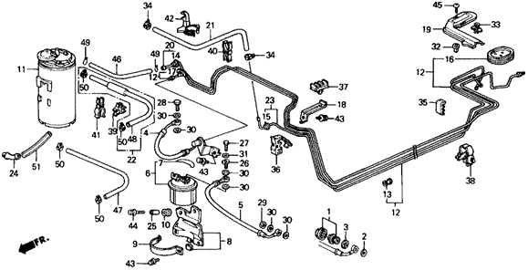 Fuel Pipe for 1991 Honda CRX #0