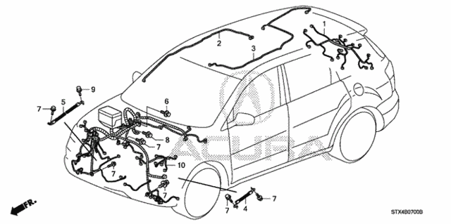 Wire Harness (1) for 2007 Acura MDX #0