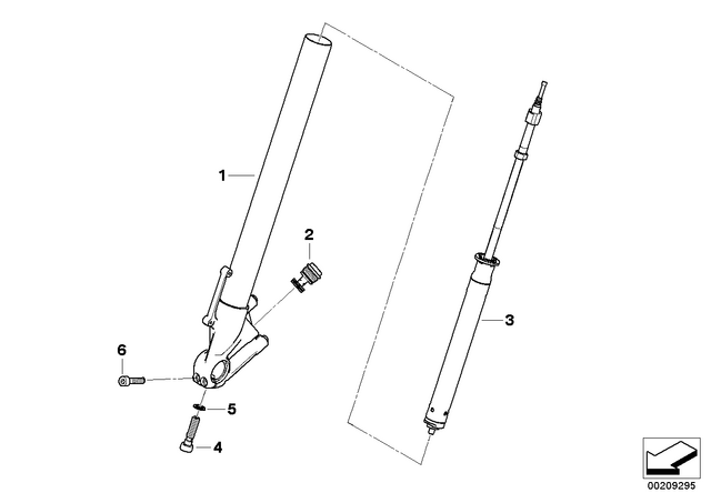 31428524327 - : Slider Tube Left for BMW-Motorrad Image